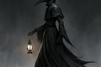 draw brutal horror darkart for metal band album cover