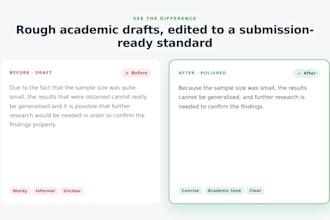 proofread and edit your academic paper, thesis and journal article