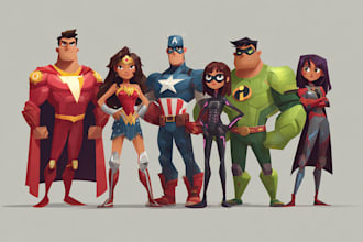 be your comic artist graphic novel illustration super hero