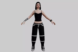 create psx game character in retro style, low poly 3d model, ps1 n64 animation