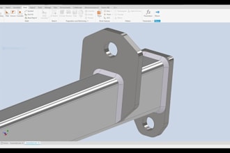 design industrial automation part welded frames, mechanical assemblies in 3d cad
