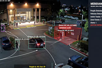 develop cctv object detection, tracking, and security analytics systems