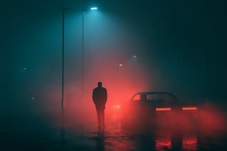 design neon album cover design or single cover art