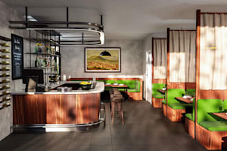 design nightclub, stripe bar interior, VIP room design, bar layout, coffee shop