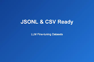 clean and prepare ai training data, jsonl datasets for llm