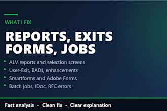 fix your sap abap bugs, short dumps and performance issues