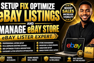 setup fix optimize ebay listings and manage ebay store ebay lister expert