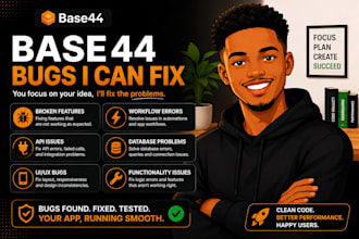 fix bugs and errors in your base44 app