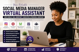 insta reel social media virtual assistant executive virtual assistant carousel