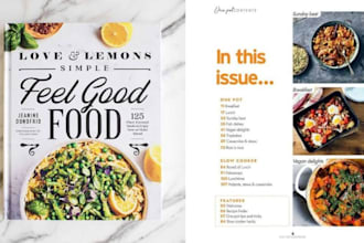 design and format cookbooks and recipes book