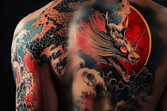 create a tattoo design of tattoo sleeve