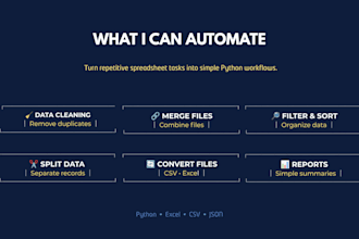 automate excel and CSV data processing with python scripts