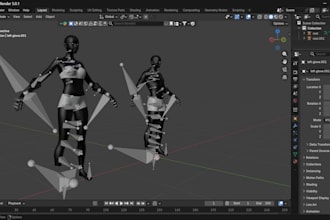 do blender rig and game character setup for unreal engine and unity