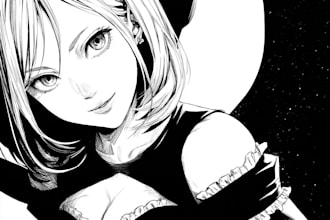 create manga, comic and anime artwork