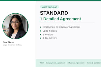 draft a custom employment agreement with company policies for your business