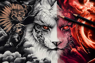 create a tattoo design of tattoo sleeve