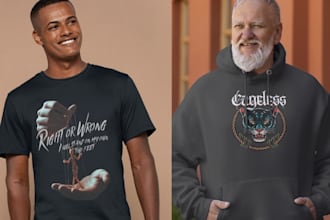 create custom graphic designs for merch