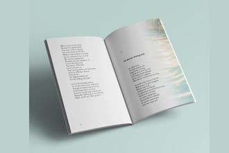 format, design poetry book formatting, poem poetry illustration, children book