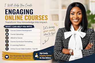 create engaging online course content, course video creation, lesson plan, ppt
