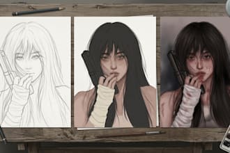 draw semi realistic of your character