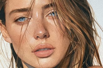 watercolor portrait painting, photo to watercolor portrait
