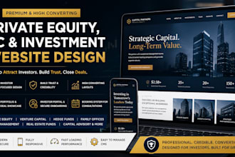 design a private equity, vc and investment firm website