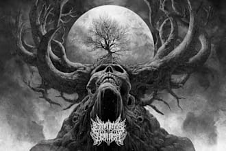 do detailed dark art for band merchandise and tshirts