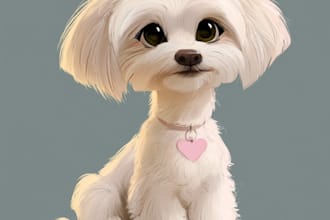 pet portrait into cute disney style