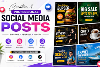 design professional social media posts for your business