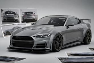 create accurate 3d car photos, blueprint, and reference image