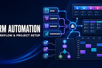 setup zoho hubspot crm monday gohighlevel automation workflow project management