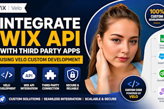 integrate wix API with third party apps using velo custom development