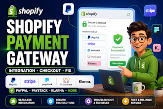 integrate shopify payment gateway paypal stripe klarna paystack troubleshooting