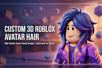 create custom 3d hair for roblox avatars
