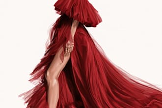 create a fashion design illustration