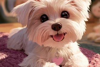 pet portrait into cute disney style