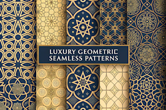 design luxury islamic geometric seamless vector patterns