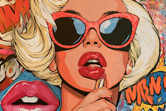 design modern pop art portraits and artwork