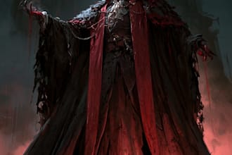 do fantasy horror vampire character art