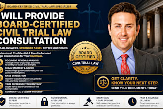 provide board certified civil trial law consultation