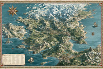 map illustration map design fantasy map