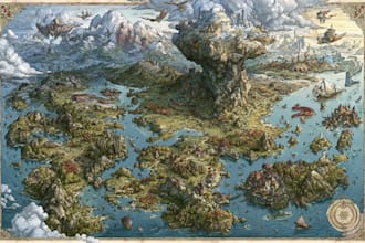 wonderful custom fantasy map