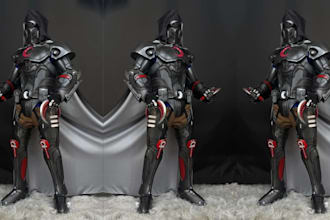 create custom cosplay creation wearable game movie cosplay armor props design