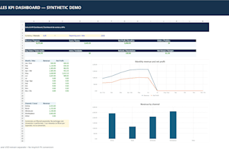 turn your messy CSV or excel into a reusable sales KPI dashboard