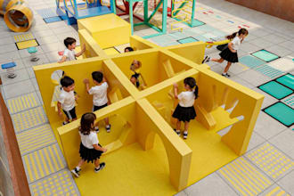 redesign kids recreational space,nursery playground theme,layout plan,cgi render