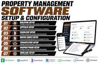 setup buildium appfolio doorloop rentec direct tenantcloud propertyware hemlane