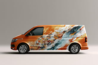 raw car wrap design, vehicle wrap design
