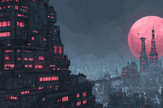 create stunning sci fi city art for your project