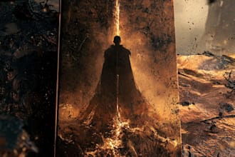 create an epic fantasy cover with magical artwork