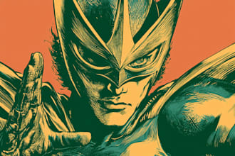 create cinematic superhero comic art for your graphic novel